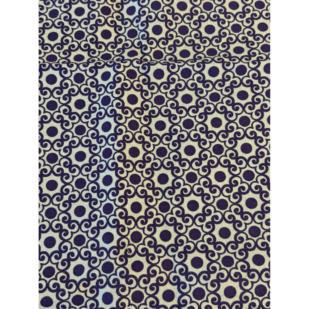 Quilting Treasures Purple Scroll Dot Cotton Fabric‎ 36" x 42" 2013